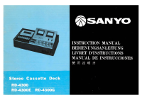 Sanyo RD-4300 - Owners Manual 